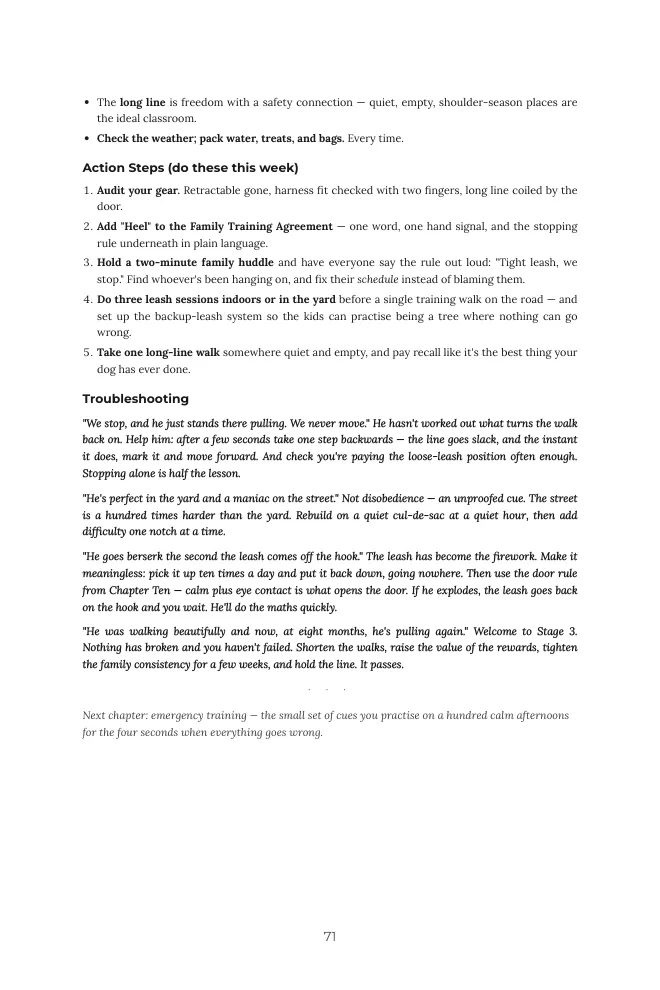 Chapter Ten opening page — emergency training and Safety Drills